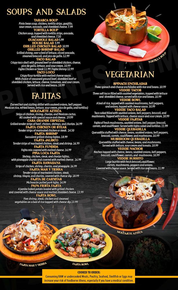Casa Grande Mexican Restaurant Menu image 1