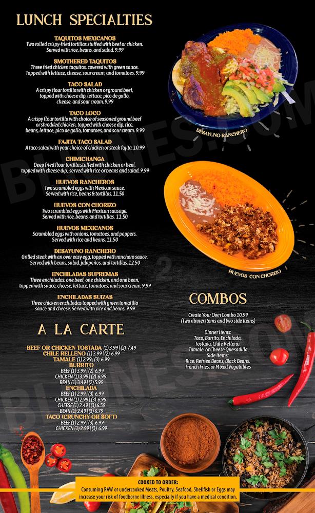 Casa Grande Mexican Restaurant Menu image 3